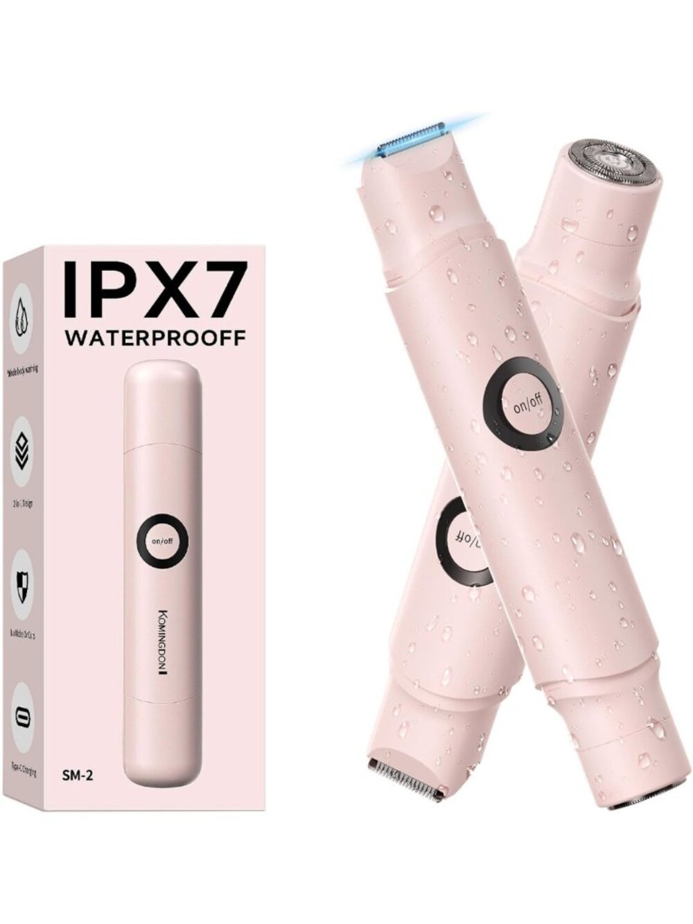 Rechargeable Waterproof Bikini Trimmer for Women - Electric Hair Shaver